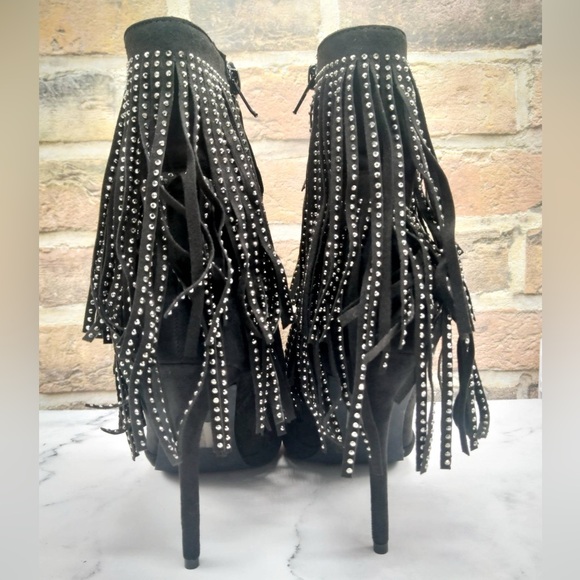 Azalea Wang Profile Black Boots Sz 10 - Picture 2 of 5